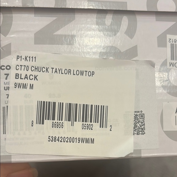 Converse CDG Black and White Sneakers unisex men’s 7, women’s 9 - Picture 3 of 8